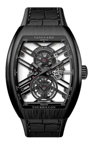 FRANCK MULLER V 45 T SQT BL Ti Vanguard Tourbillon Skeleton Replica Watch